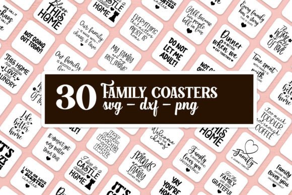 Coaster SVG Bundle for Crafts and Graphics