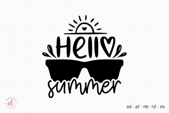 Hello Summer SVG for Crafts and Graphics