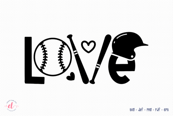 Love SVG, Baseball SVG, Sports SVG for Creative Graphics and Crafts