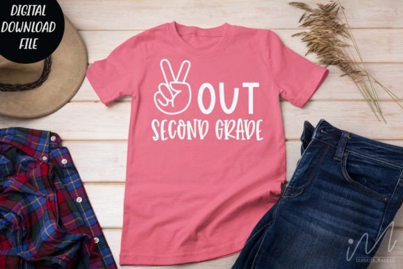 Peace out Second Grade Svg for Crafts and Graphics