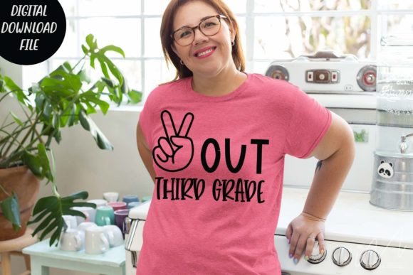 Peace out Third Grade SVG for Crafts and Graphics