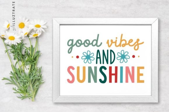 Summer SVG Cut File Floral Quote for Graphics and Crafts